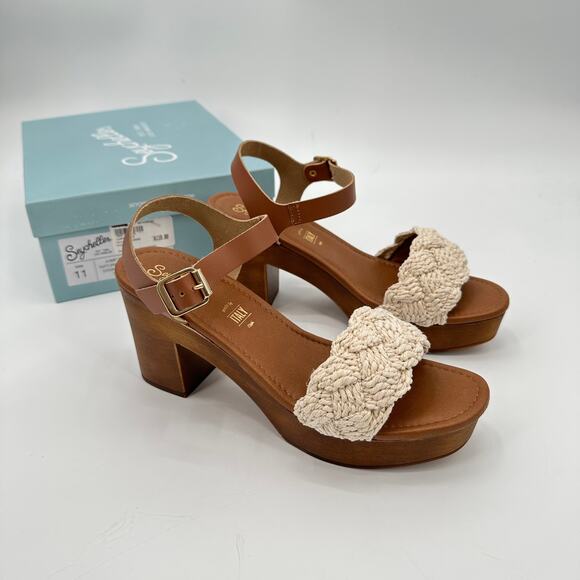 SEYCHELLES New in Box Jump for Joy Wooden Heel in Cognac and Macrame // 11 - Picture 3 of 12